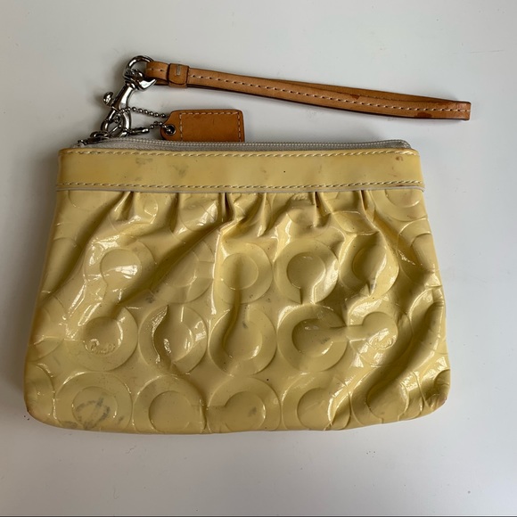 BOGO‼️ Auth Coach pouch wristlet forest green suede - Picture 12 of 16